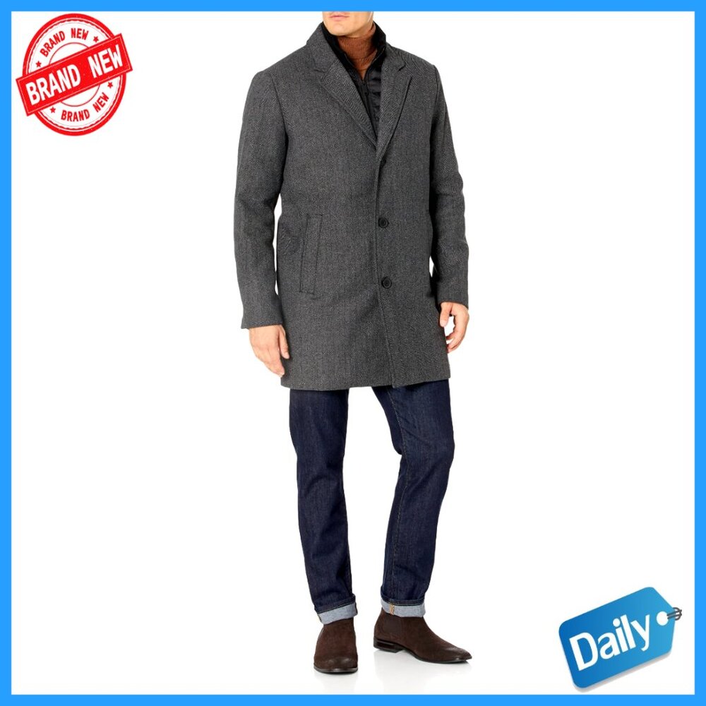 Wool Blend Top Coat Classic Tailored Layered Warmth Smart Storage Dual Closure
